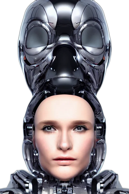 robot, face, mask, cyberpunk transparent PNG cut-out