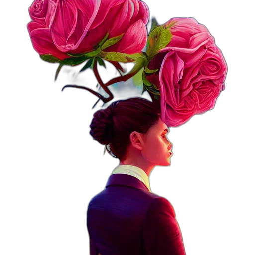crown, flower, hat, concept art transparent PNG cut-out