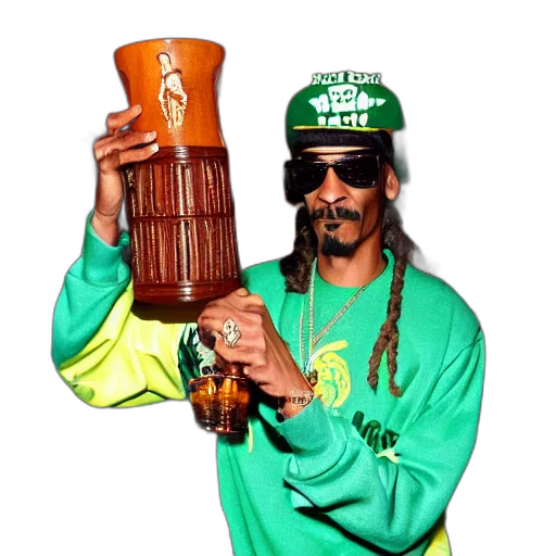 bottle, hat, staff, green transparent PNG cut-out