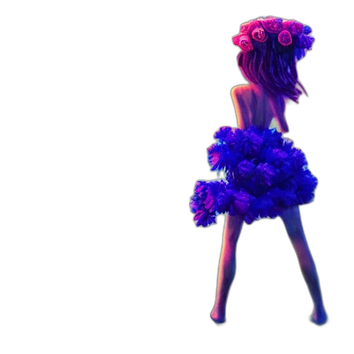 dress, flower, hair, umbrella transparent PNG cut-out