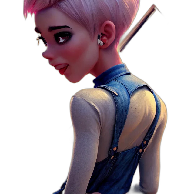 staff, jacket, face, dress transparent PNG cut-out