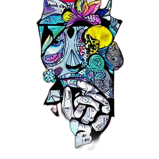 flower, mask, jacket, crown transparent PNG cut-out