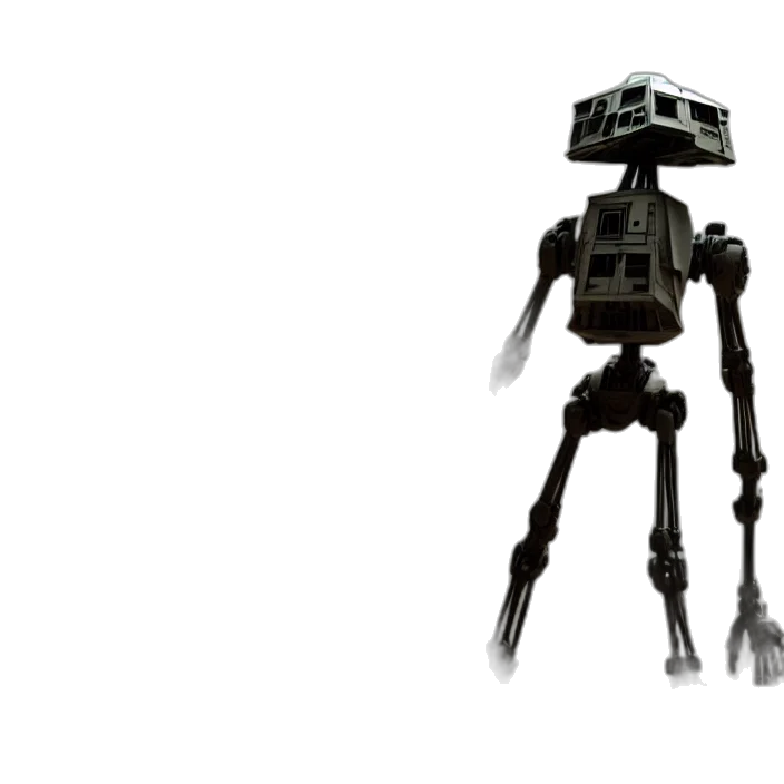 robot, staff, creature, weapon transparent PNG cut-out