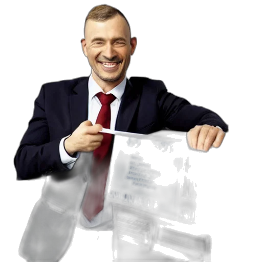 staff, face, jacket, robot transparent PNG cut-out