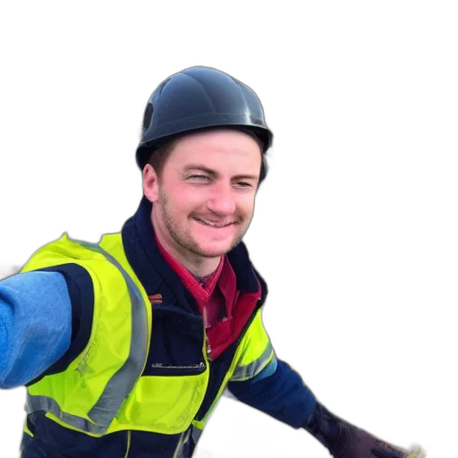 staff, hat, jacket, face transparent PNG cut-out