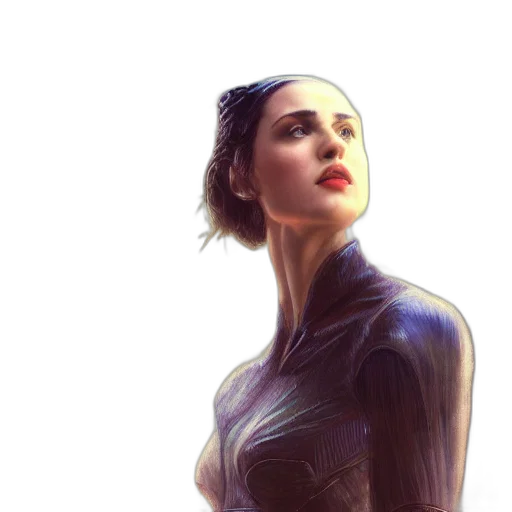 dress, robot, face, concept art transparent PNG cut-out