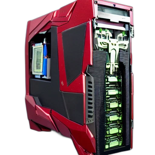 robot, cyberpunk, 3d render, pixel art transparent PNG cut-out