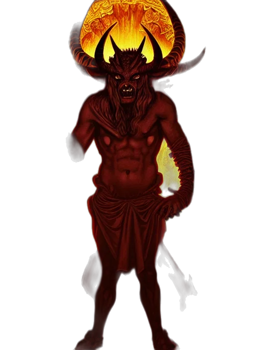 creature, mask, dragon, staff transparent PNG cut-out