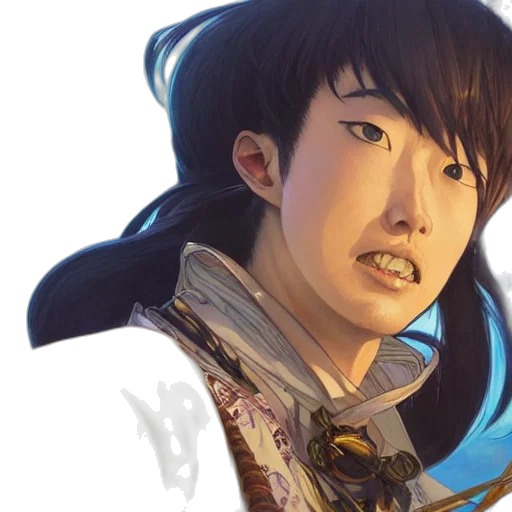 face, staff, concept art, fantasy art transparent PNG cut-out