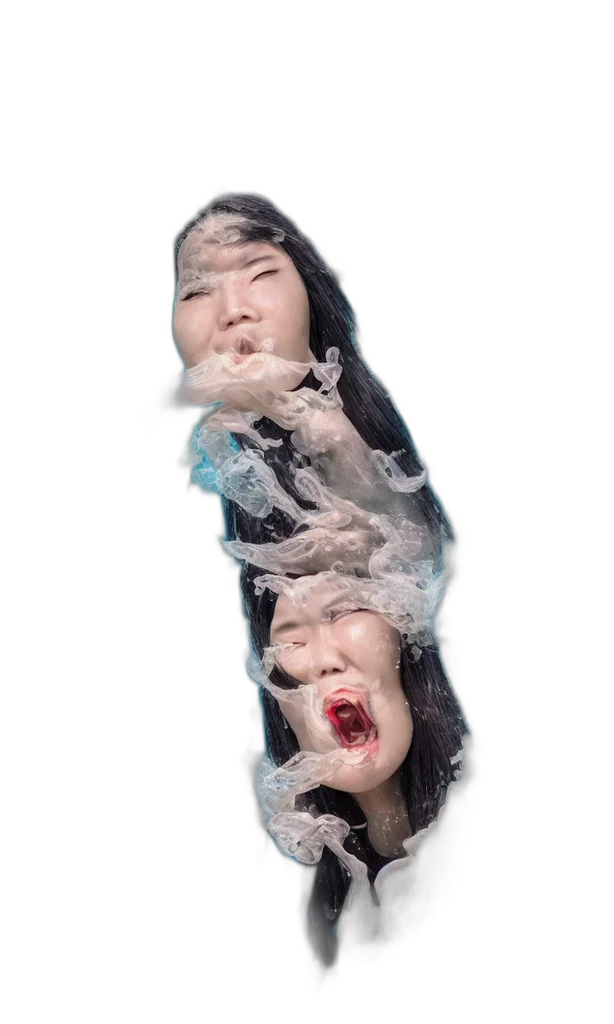 face, mask, dress, creature transparent PNG cut-out
