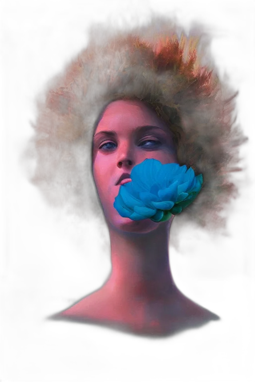 face, flower, crown, mask transparent PNG cut-out