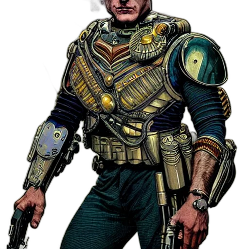 robot, comic book art, concept art, cyberpunk transparent PNG cut-out