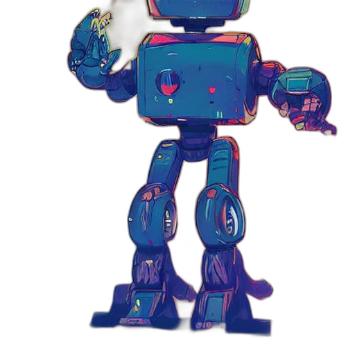 robot, weapon, concept art, 3d render transparent PNG cut-out