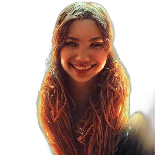 face, hair, dress, creature transparent PNG cut-out