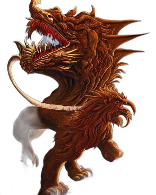 dragon, creature, animal, staff transparent PNG cut-out