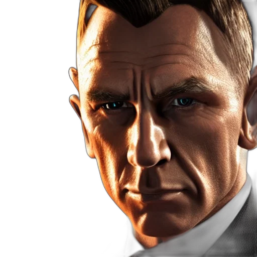 face, photorealistic, 3d render, comic book art transparent PNG cut-out