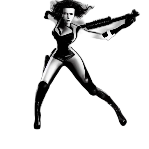 staff, robot, weapon, hair transparent PNG cut-out