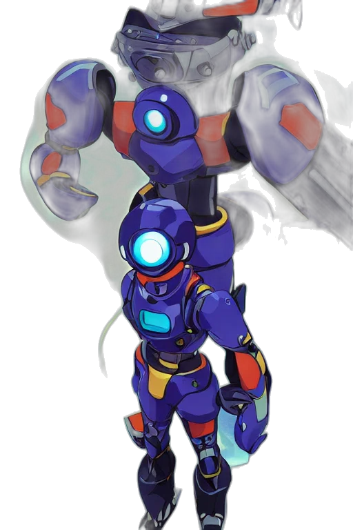 robot, weapon, concept art, pixel art transparent PNG cut-out