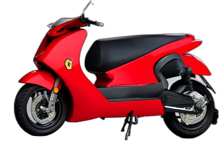 photorealistic, 3d render, scooter, designed transparent PNG cut-out
