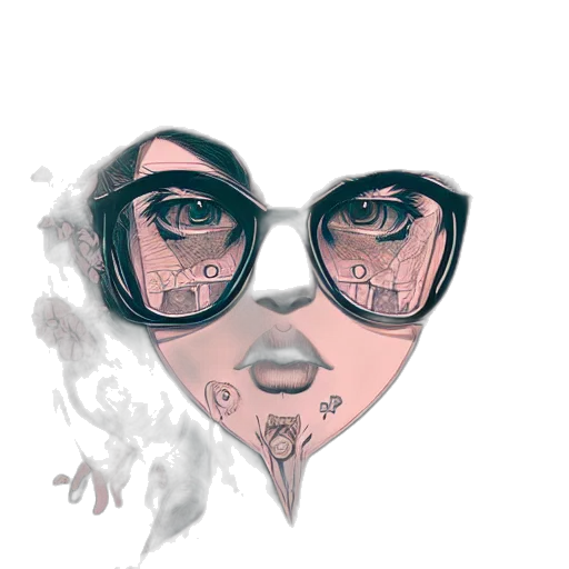 mask, face, watercolor, vaporwave transparent PNG cut-out