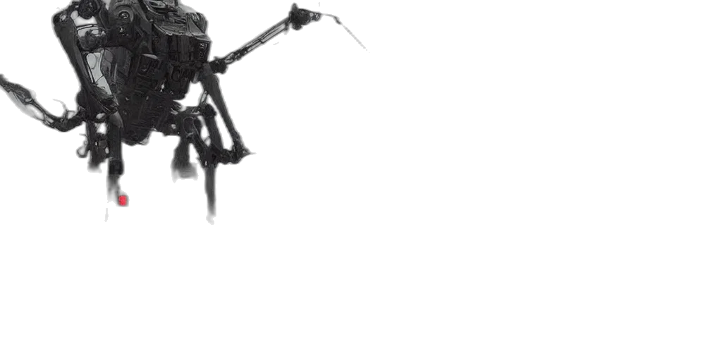robot, weapon, creature, staff transparent PNG cut-out