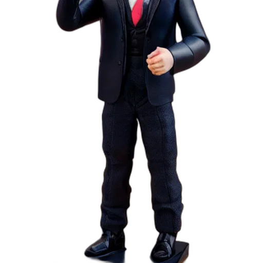 jacket, staff, robot, 3d render transparent PNG cut-out