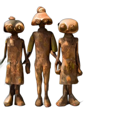 mask, staff, robot, 3d render transparent PNG cut-out