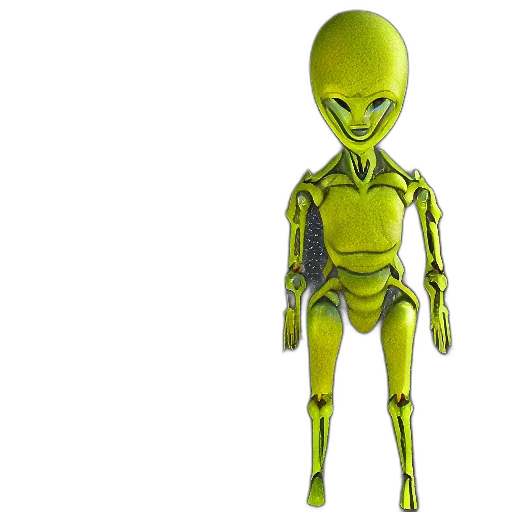 robot, creature, 3d render, concept art transparent PNG cut-out