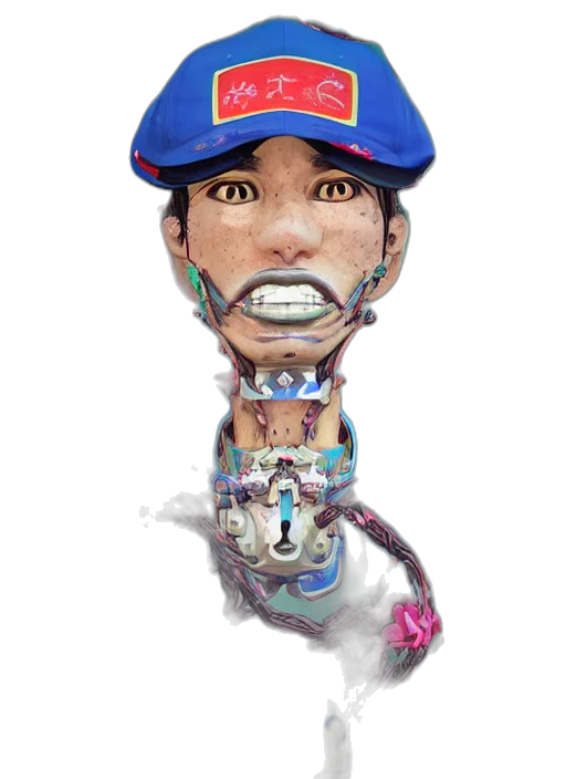 face, mask, creature, staff transparent PNG cut-out