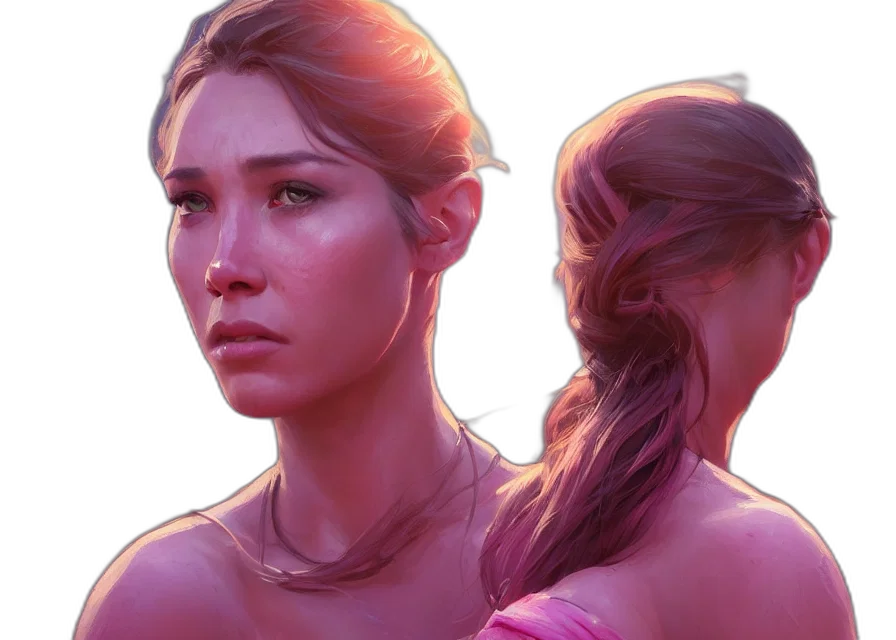 face, concept art, fantasy art, photorealistic transparent PNG cut-out