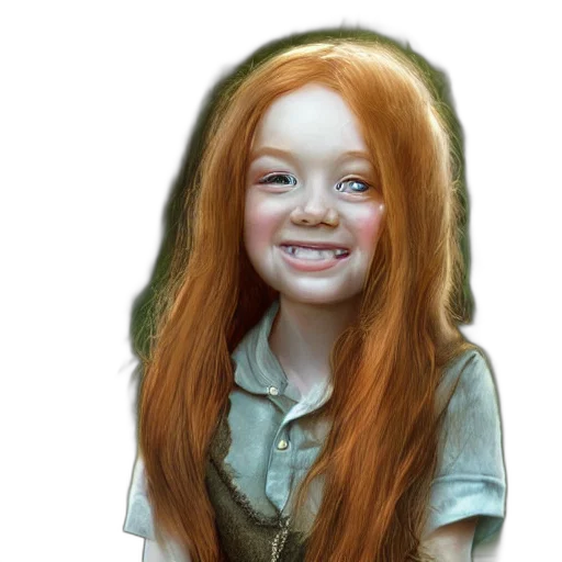 hair, face, photorealistic, cartoon transparent PNG cut-out