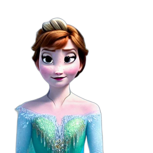 dress, crown, face, staff transparent PNG cut-out