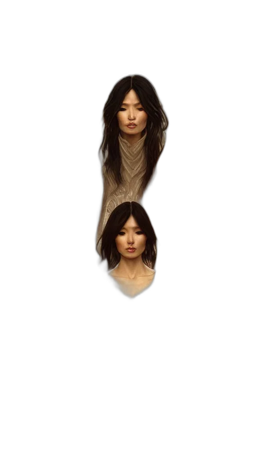 hair, face, jewelry, mask transparent PNG cut-out