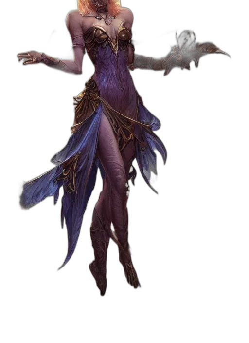 staff, dragon, creature, dress transparent PNG cut-out