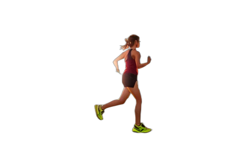 3d render, emma, watson, run transparent PNG cut-out