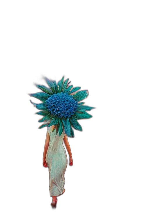 flower, umbrella, hat, staff transparent PNG cut-out