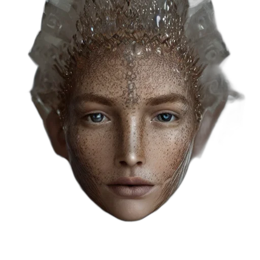 face, mask, crown, hair transparent PNG cut-out