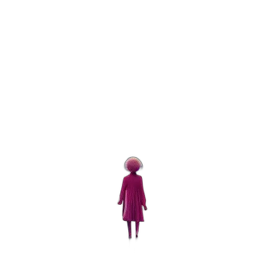 dress, robot, creature, staff transparent PNG cut-out