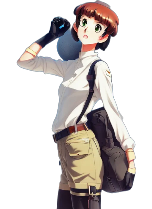staff, hat, weapon, jacket transparent PNG cut-out