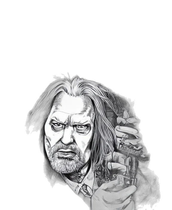 hair, pencil sketch, comic book art, fantasy art transparent PNG cut-out