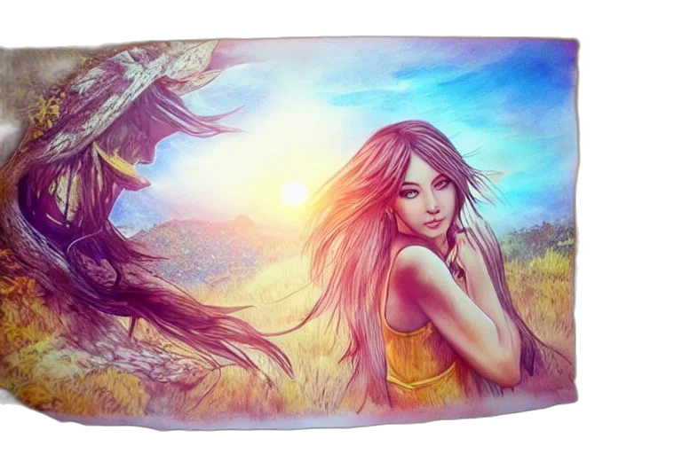 dress, hair, mask, fantasy art transparent PNG cut-out