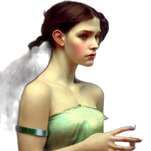 face, jewelry, dress, staff transparent PNG cut-out
