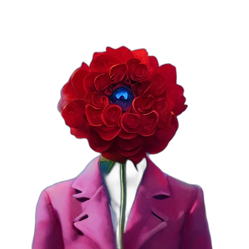 jacket, flower, crown, mask transparent PNG cut-out