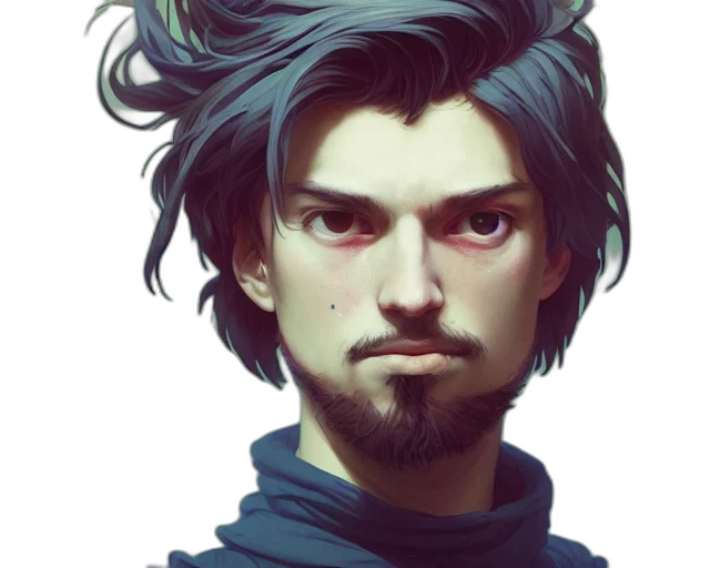 face, mask, staff, hair transparent PNG cut-out