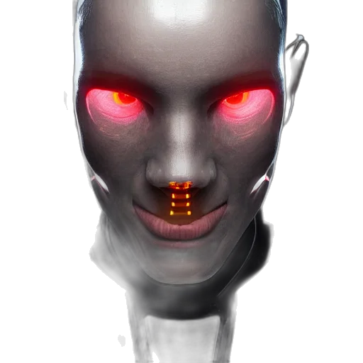 robot, face, mask, creature transparent PNG cut-out