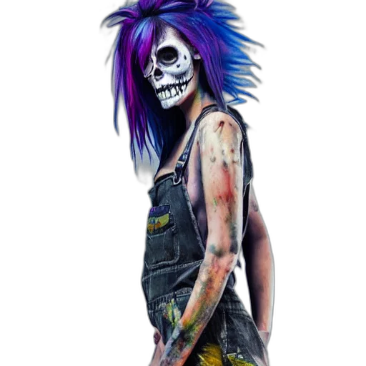 photorealistic, concept art, cyberpunk, fantasy art transparent PNG cut-out
