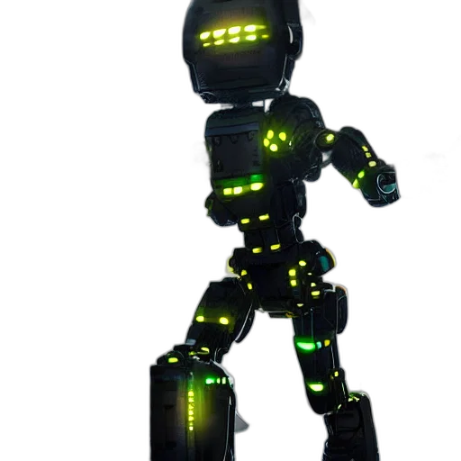 robot, staff, weapon, creature transparent PNG cut-out