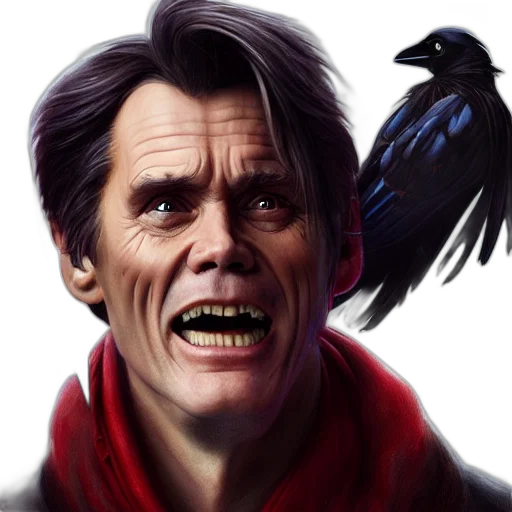 face, concept art, comic book art, photorealistic transparent PNG cut-out