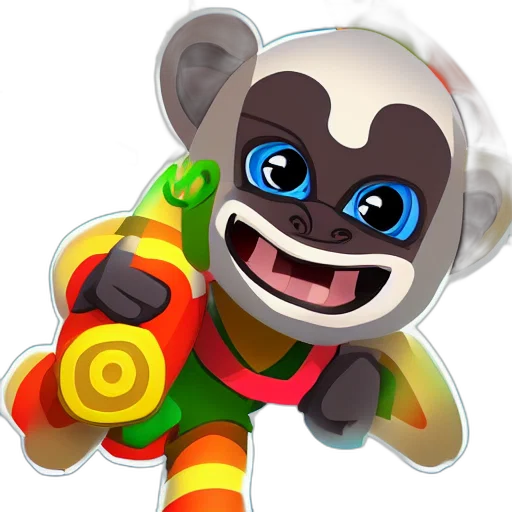 staff, concept art, 3d render, bloons transparent PNG cut-out