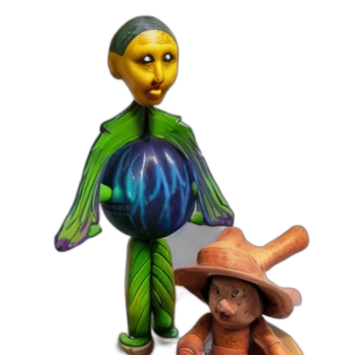 hat, staff, creature, mask transparent PNG cut-out